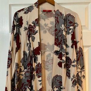 XL floral cardigan